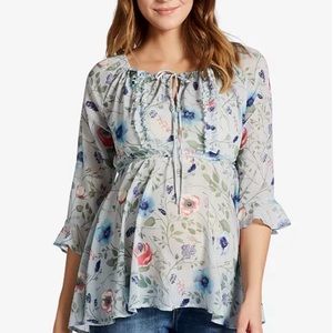 Floral Printed Maternity Blouse